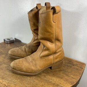 Kodiak vintage 70s cowboy style steel toe leather boots